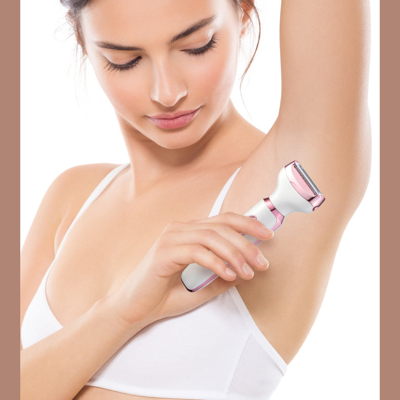 Electric Women's Hair Trimmer for Intimate Care - Multi-Functional Underarm and Pubic Hair Trimmer and Shaver