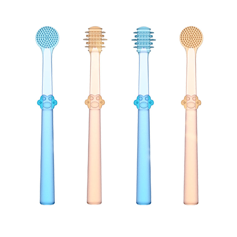Baby Toothbrush Tongue Coating Baby Teeth Deciduous Teeth Silicone Newborn Early Brush