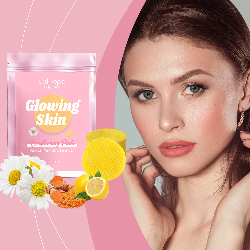 Eelhope Turmeric Acid Cleansing Pad Gently Cleanses Facial Skin Pores, Moisturizes And Refreshes Skin Care
