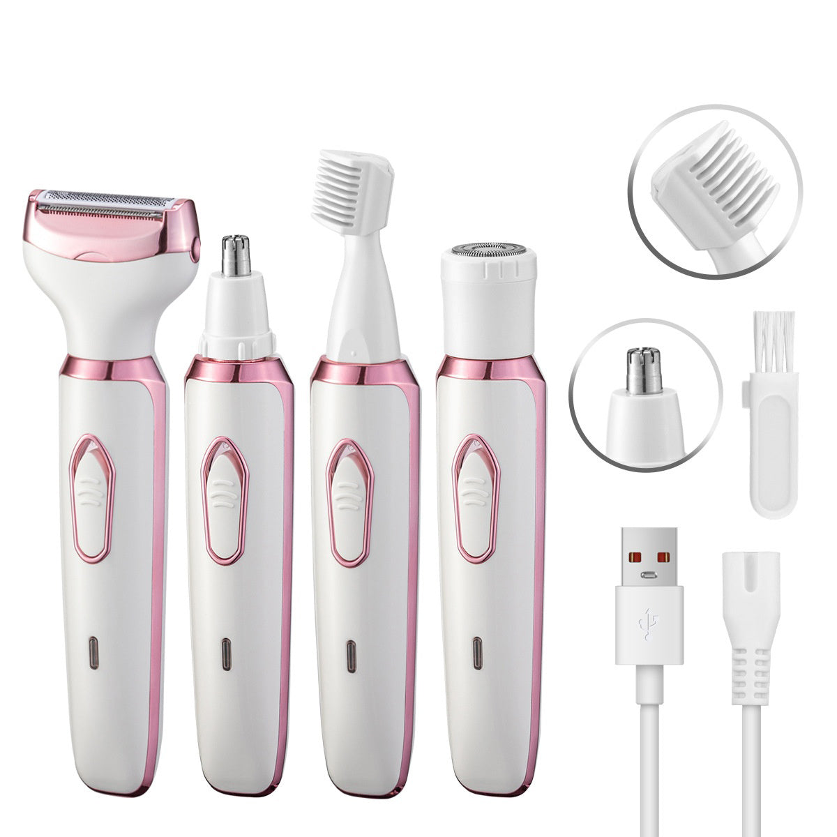 Electric Women's Hair Trimmer for Intimate Care - Multi-Functional Underarm and Pubic Hair Trimmer and Shaver