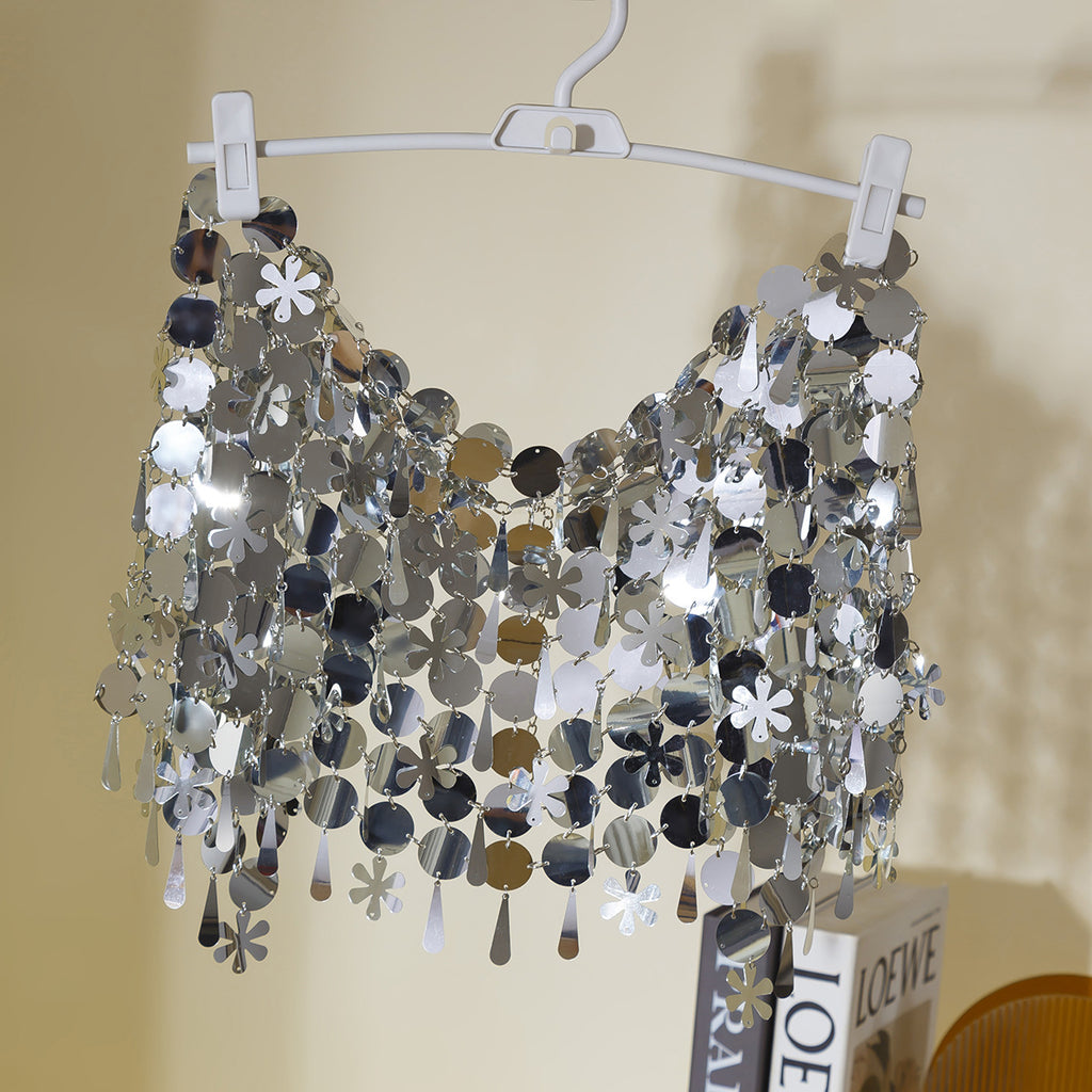 Cyberpunk nightclub style sexy slim fit backpack skirt Body Chain