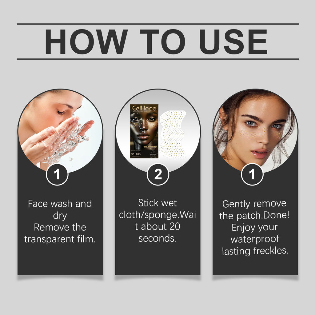 Eelhope Glitter Spot Tattooed Face Stickers Easily Create Natural Freckle Makeup Beauty Makeup