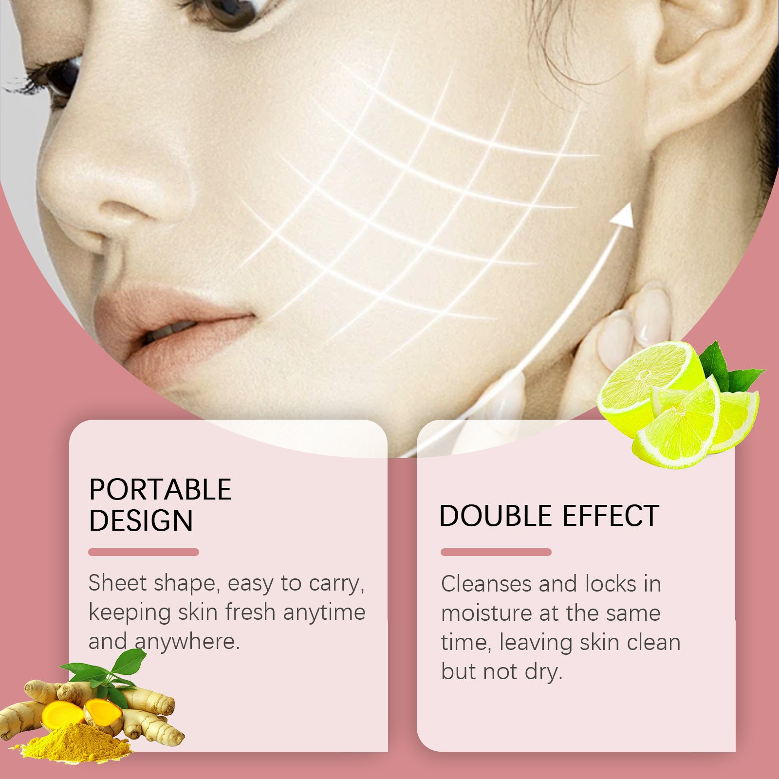 Eelhope Kojic Acid Turmeric Cleansing Pad Gently Cleanses Facial Skin Pores Refreshing Cleansing Skincare