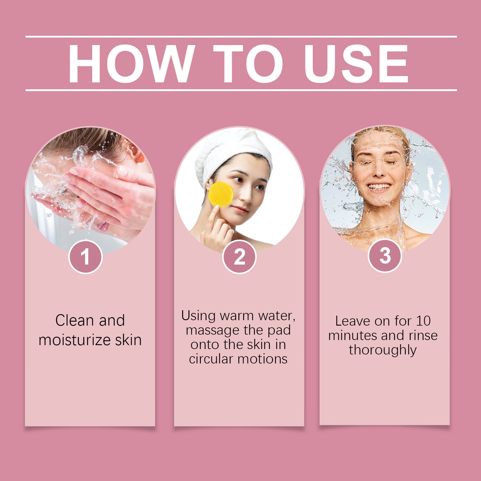 Eelhope Kojic Acid Turmeric Cleansing Pad Gently Cleanses Facial Skin Pores Refreshing Cleansing Skincare